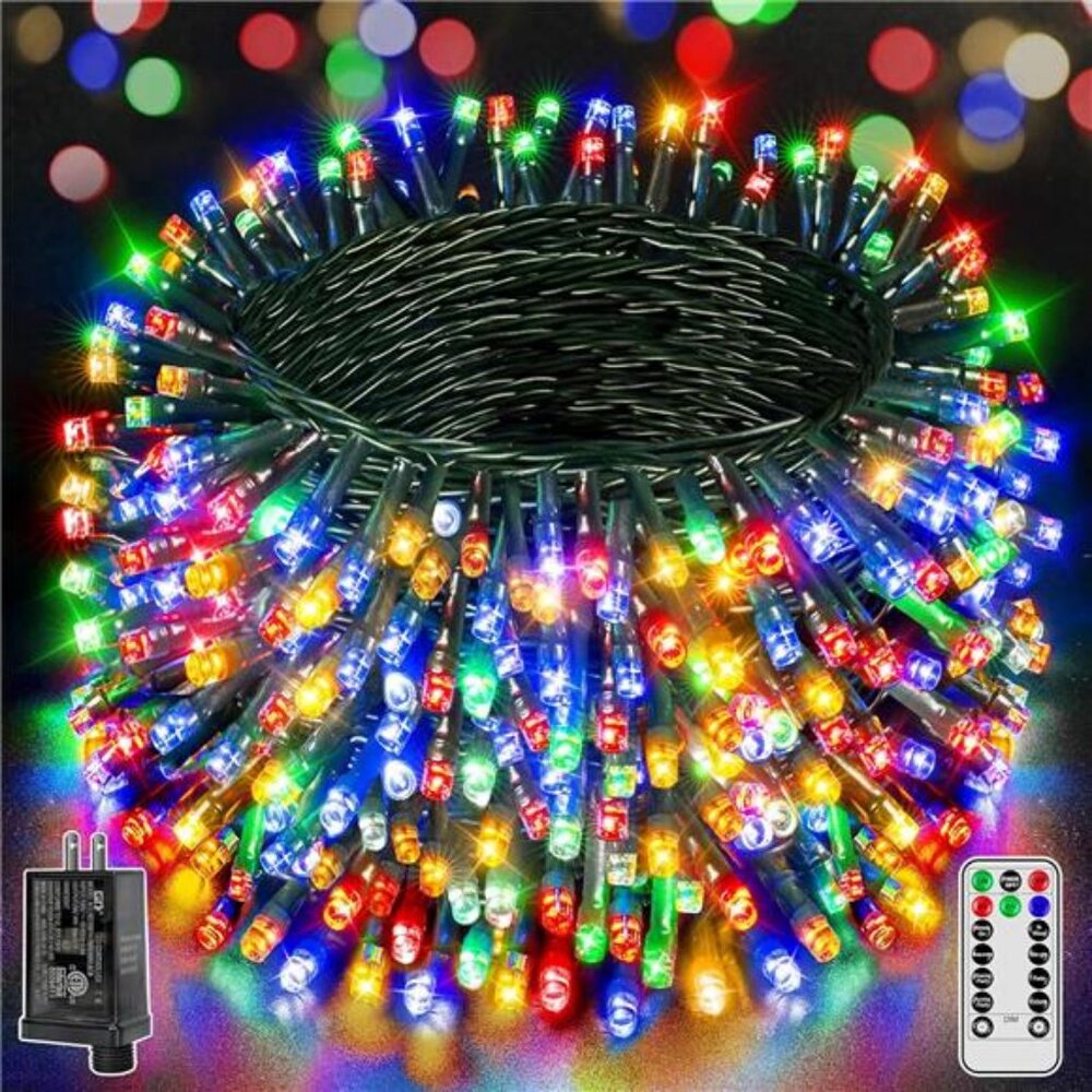 328 FT 1000 LED Christmas Lights, Waterproof Outdoor String Lights with Remote